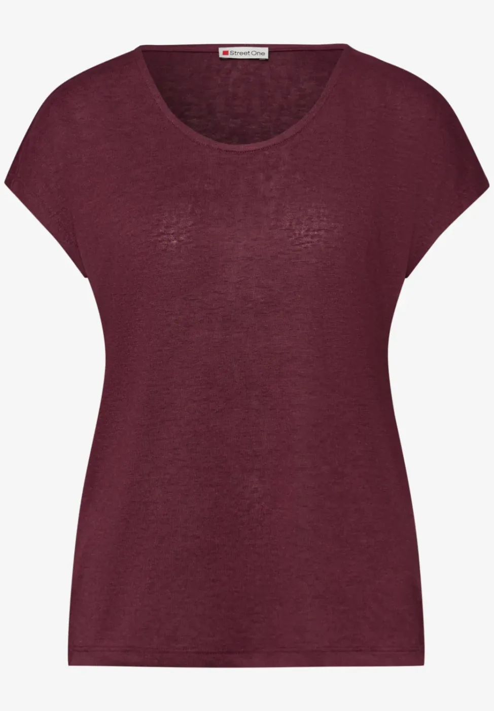 Shirt met overhangende schouders in linnenlook