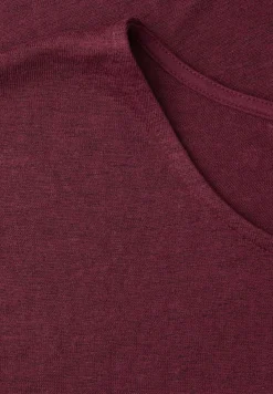 Shirt met overhangende schouders in linnenlook
