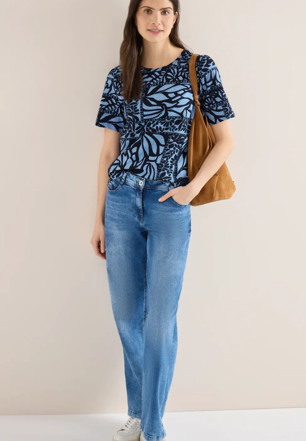 Shirt met patchworkprint