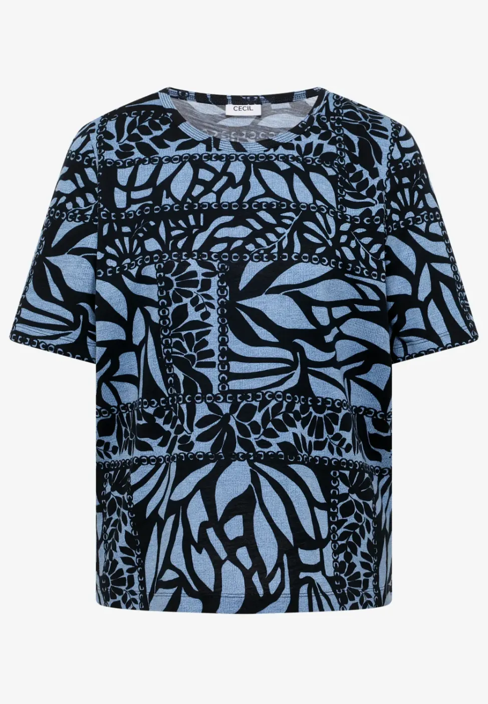 Shirt met patchworkprint