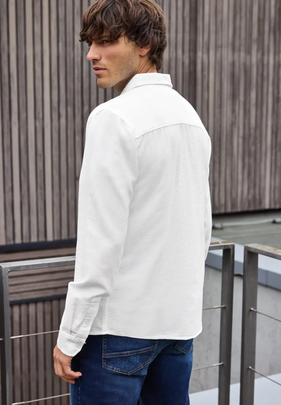 Shirt met piquéstructuur