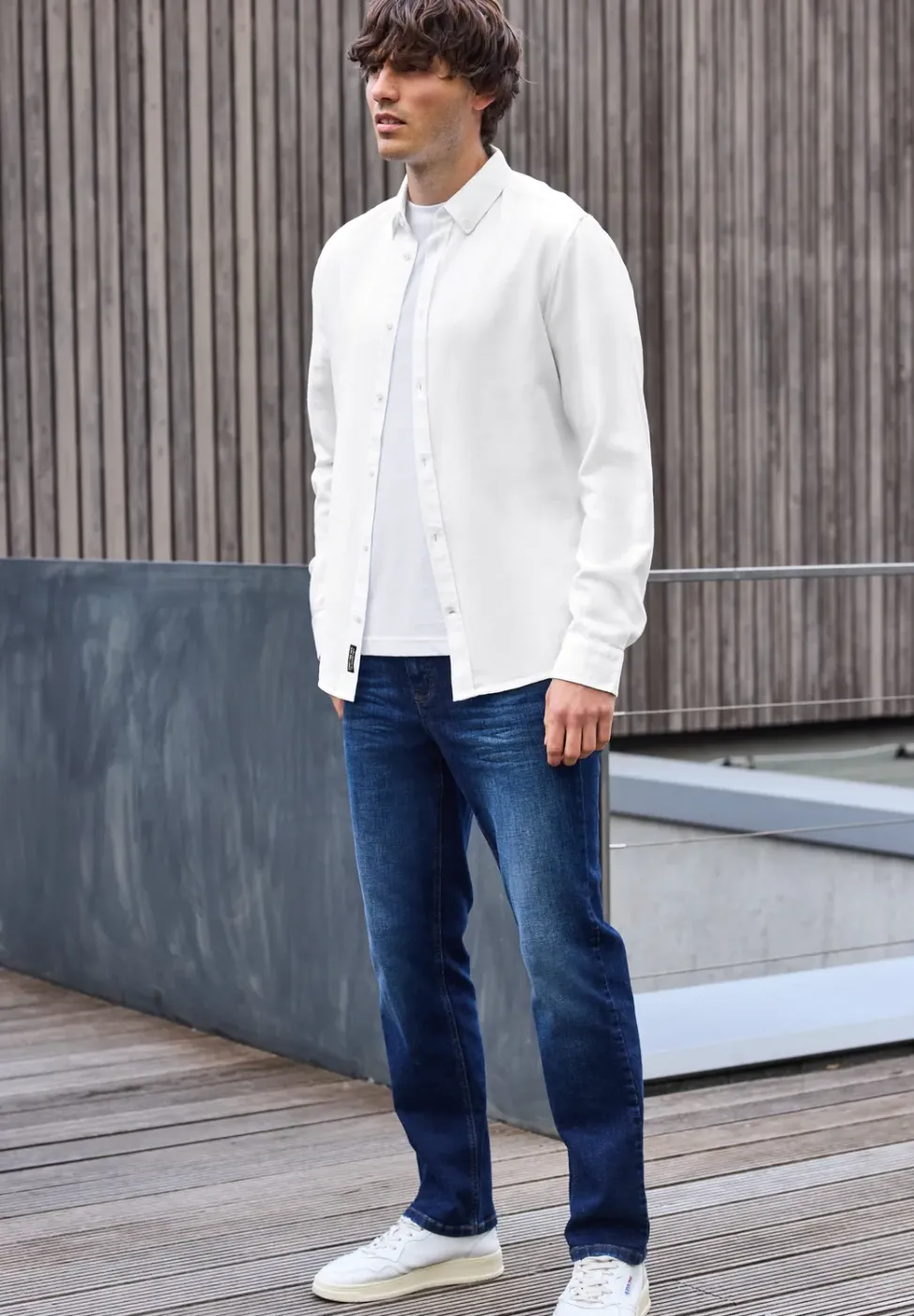 Shirt met piquéstructuur