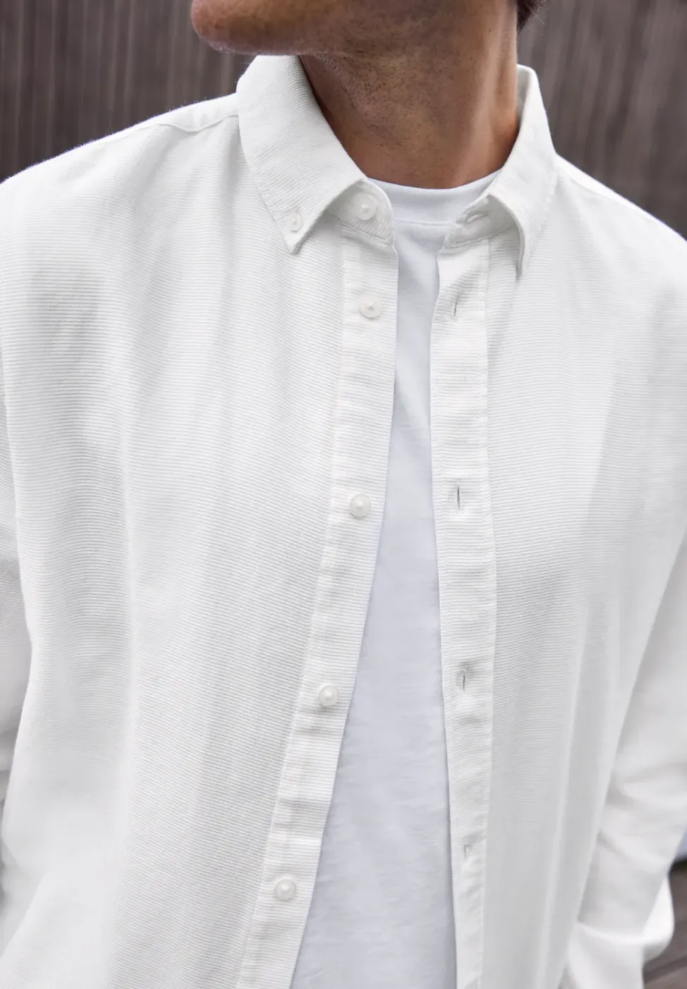 Shirt met piquéstructuur