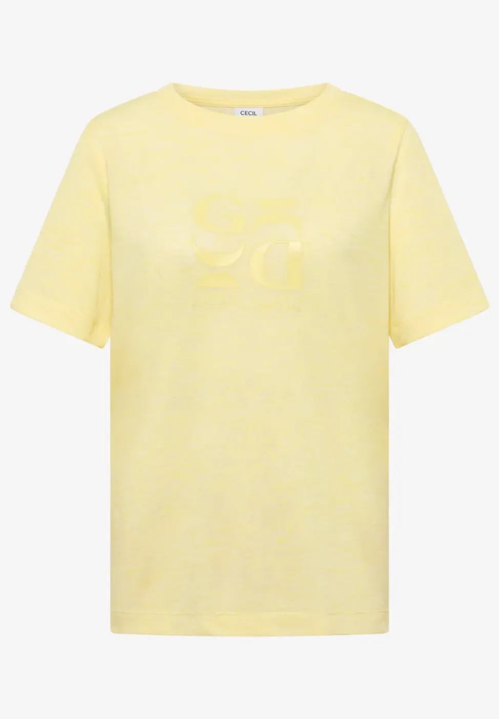 Shirt met print in linnenlook