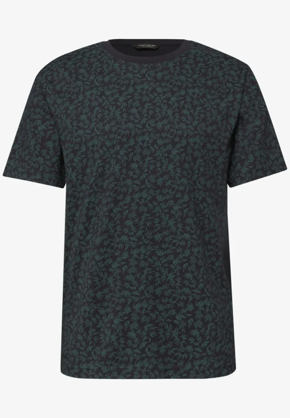 Shirt met ronde hals en all-over print