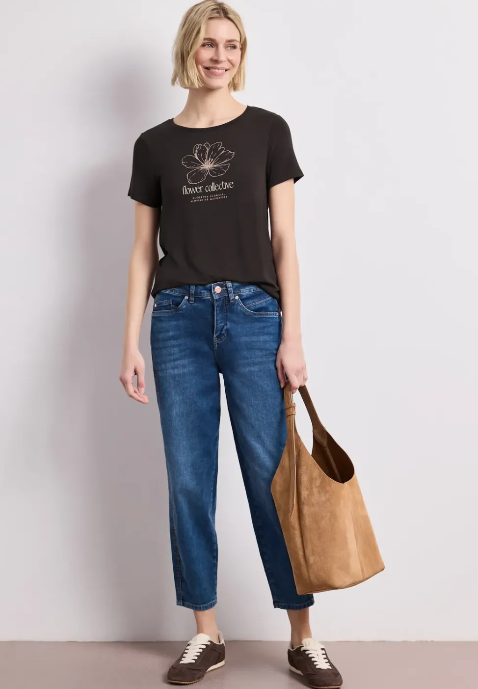 Shirt met ronde hals en Artwork