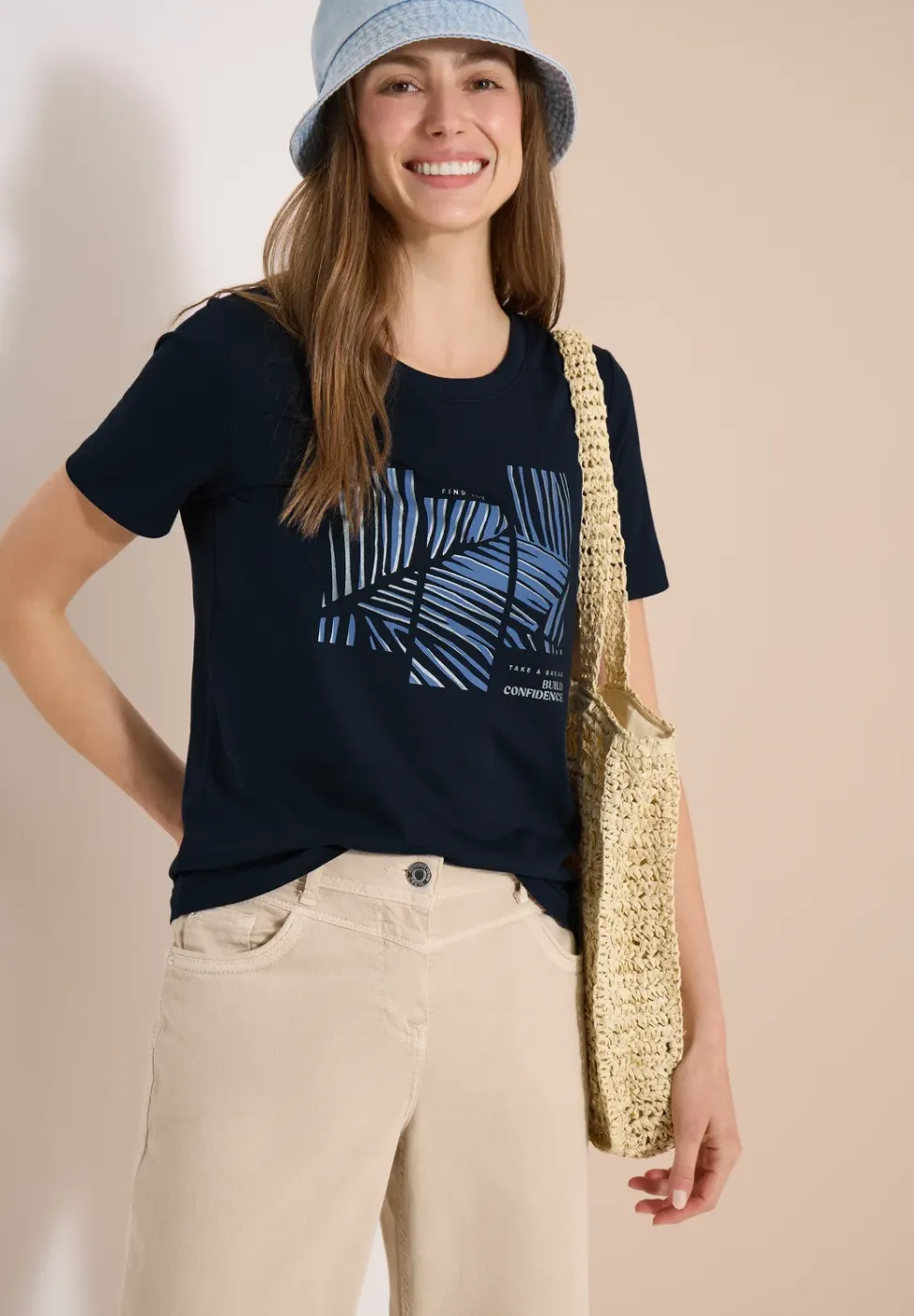 Shirt met ronde hals en Artwork
