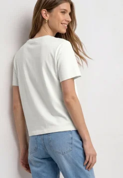 Shirt met ronde hals en borstzak
