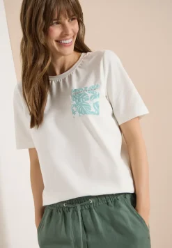 Shirt met ronde hals en borstzak