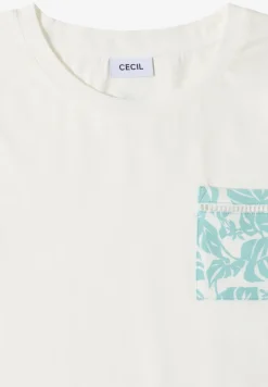 Shirt met ronde hals en borstzak