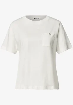 Shirt met ronde hals en borstzak