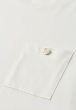Shirt met ronde hals en borstzak