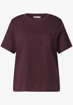 Shirt met ronde hals en borstzak