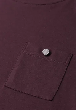 Shirt met ronde hals en borstzak
