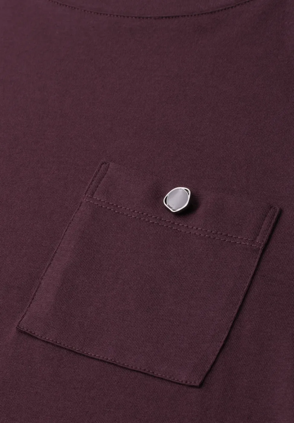 Shirt met ronde hals en borstzak