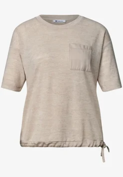 Shirt met ronde hals en borstzak