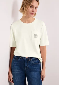 Shirt met ronde hals en decoratief detail