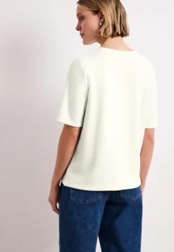 Shirt met ronde hals en decoratief detail