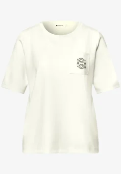 Shirt met ronde hals en decoratief detail