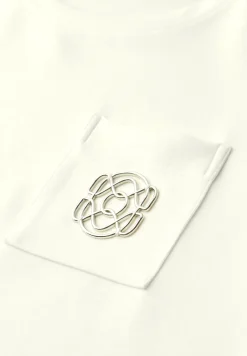 Shirt met ronde hals en decoratief detail