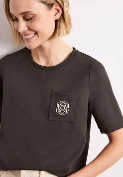 Shirt met ronde hals en decoratief detail