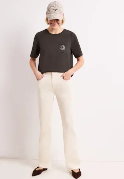 Shirt met ronde hals en decoratief detail