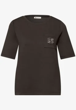 Shirt met ronde hals en decoratief detail