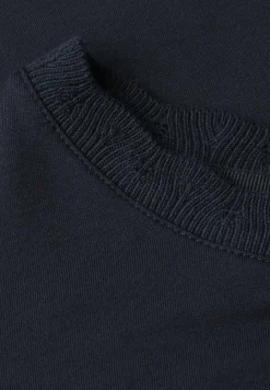 Shirt met ronde hals en decoratieve tape