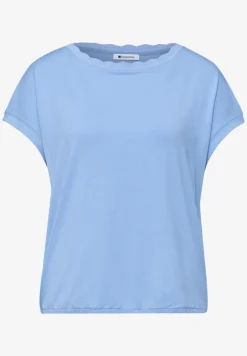 Shirt met ronde hals en decoratieve tape