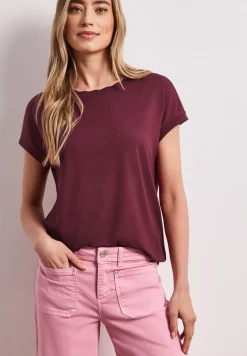 Shirt met ronde hals en decoratieve tape