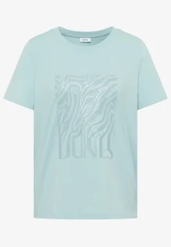 Shirt met ronde hals en foliedruk