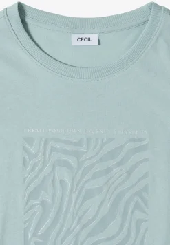 Shirt met ronde hals en foliedruk