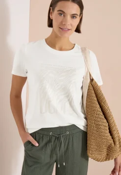 Shirt met ronde hals en foliedruk