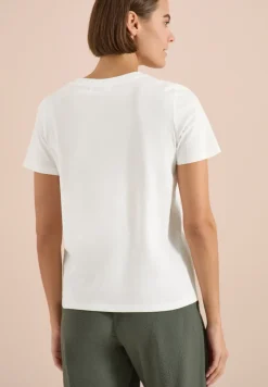 Shirt met ronde hals en foliedruk