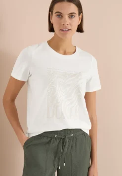 Shirt met ronde hals en foliedruk