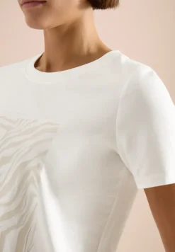 Shirt met ronde hals en foliedruk