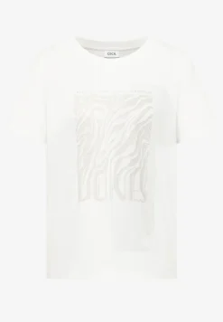 Shirt met ronde hals en foliedruk