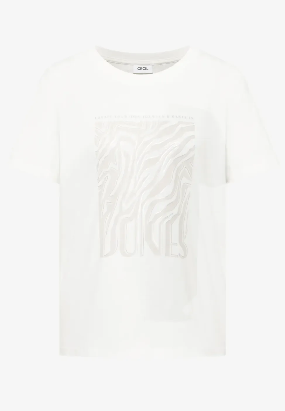 Shirt met ronde hals en foliedruk