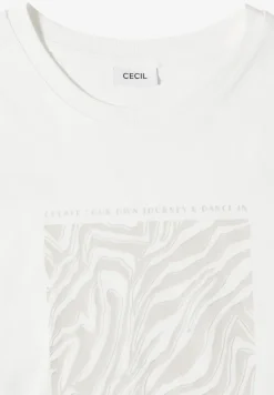 Shirt met ronde hals en foliedruk