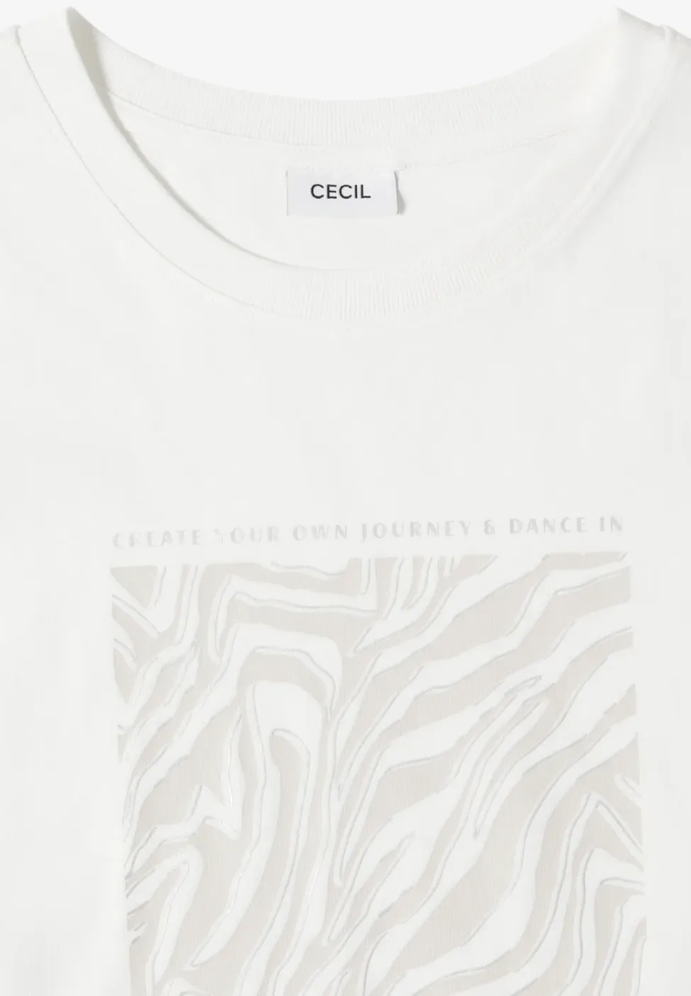 Shirt met ronde hals en foliedruk