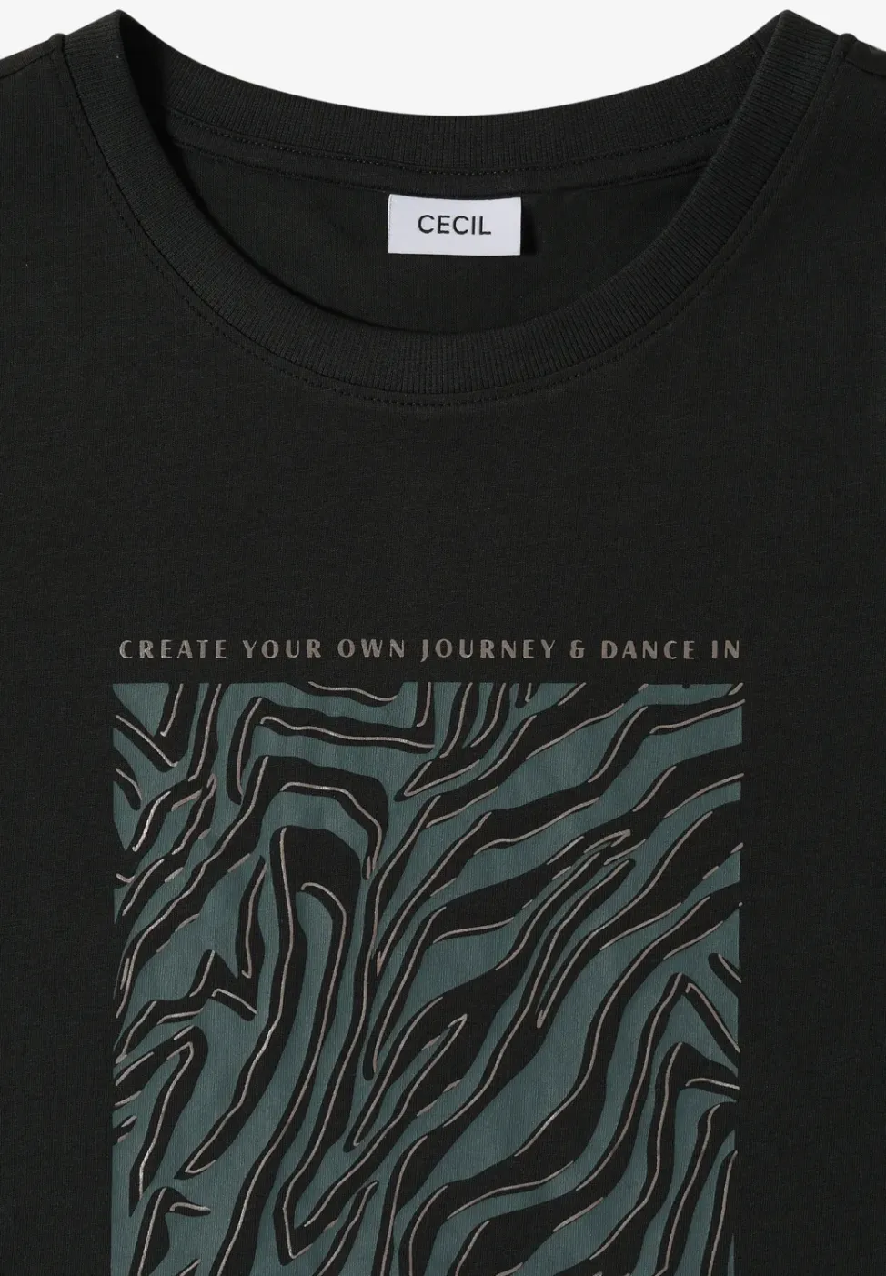 Shirt met ronde hals en foliedruk