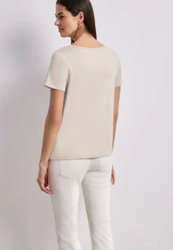 Shirt met ronde hals en foliedruk