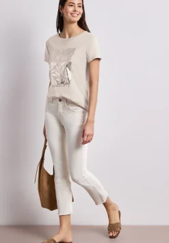 Shirt met ronde hals en foliedruk