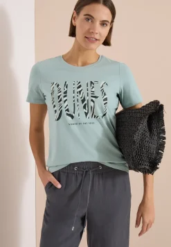 Shirt met ronde hals en frontprint