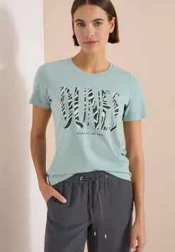 Shirt met ronde hals en frontprint