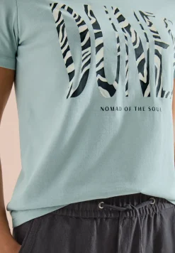Shirt met ronde hals en frontprint