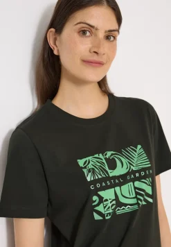 Shirt met ronde hals en frontprint