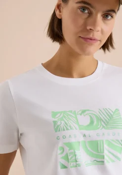 Shirt met ronde hals en frontprint