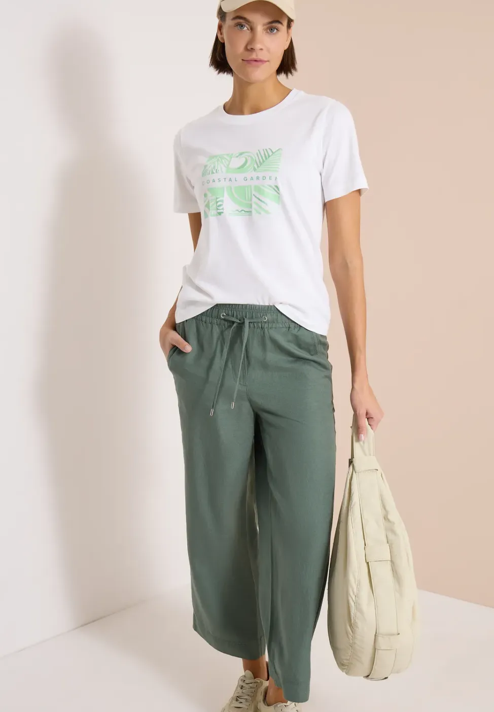 Shirt met ronde hals en frontprint
