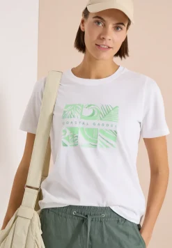 Shirt met ronde hals en frontprint